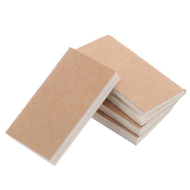 ADDHAT 4Ud Libreta Compacta Con Recambios Kraft Para Apuntes Portátiles En Tono