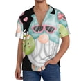 thumbnail image 1 of Fotbe Summer Gnome,Cute Gnome Camisa Estampada de Manga Corta para Hombre, Casual de Verano, Estilo Playero, Sin Arrugas-3X-Large, 1 of 5