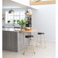 thumbnail image 2 of Bree Faux Lether Bar Stool Black 30.5" (Set of 2), 2 of 6