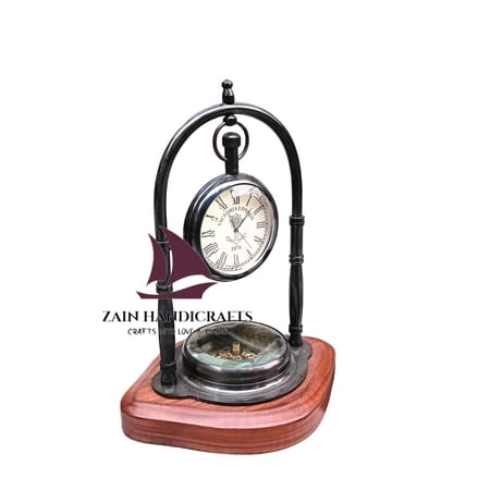 ZAINAB HANDICRAFT Vintage Personalized Keepsake Desk Clock