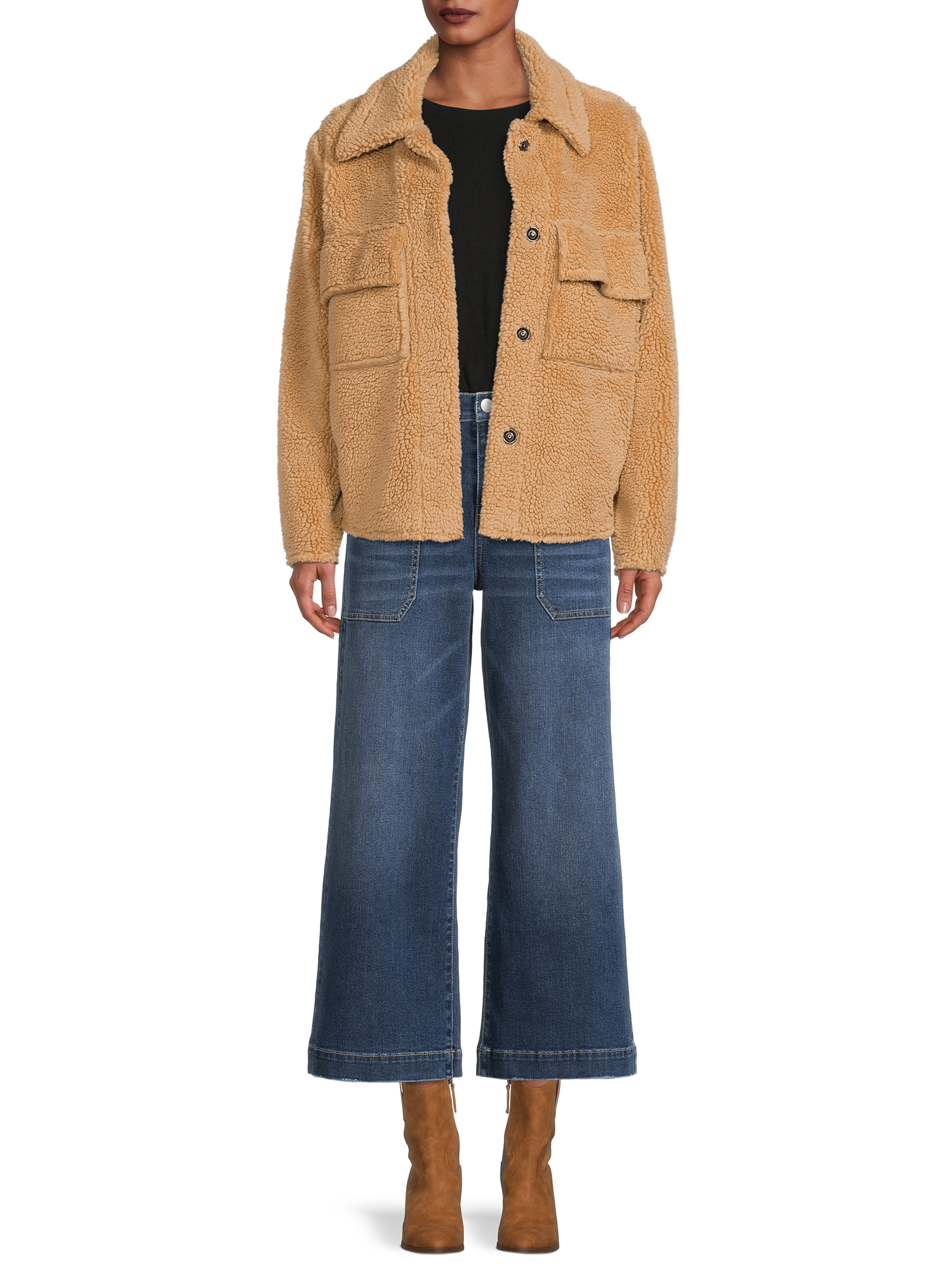 Time and Tru Women's Sherpa Jacket - image 2 of 5