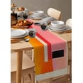 thumbnail image 2 of Table Runner Abstract Pink Orange Yellow Table Decoration for Kitchen Dinning Painting Modern Art Table Decoration for Indoor Outdoor Party Wedding Decor 13x90inch, 2 of 7