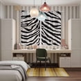 thumbnail image 4 of Black White Zebras Kitchen Curtains Window Panels, Vintage Abstract Art Insulated Window Treatment Curtain, Grommet Curtains for Bedroom/Living Room/Bathroom, 2 Piece 52"Wx84"L, 4 of 8