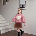 thumbnail image 5 of XXWXYD Toddler Girls 3D Heart Sweatshirt Long Sleeve Pullover Top Cute Puffy Cotton Casual Valentines Day Kawaii Playwear Trendy Everyday Comfort Fit, 5 of 7