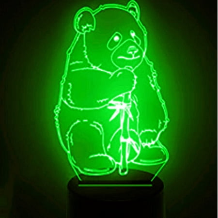 

3D Panda Night Light Table Desk Optical Illusion Lamps 7 Color Changing Lights LED Table Lamp Xmas Home Love Birthday Children Kids Decor Toy Gift