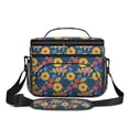 thumbnail image 2 of Lunch Box Pioneer Flower Floral Print Pattern Insulated Lunch Bag for Women Men,Medium Leakproof Lunchbox Cooler Bag Adjustable Strap,10 X 6.7 X 8 Inches, 2 of 6