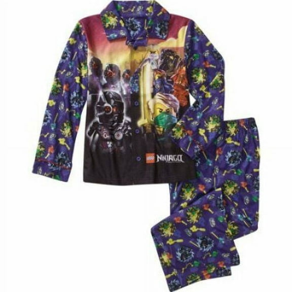 Lego Ninjago 2 PC Long Sleeve Coat Pajama Set Boy Size 6/7