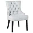 thumbnail image 1 of HOMCOM Button-Tufted Dining Chair, Upholstered Accent Chair (Set of 1), 1 of 9