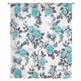 thumbnail image 2 of Aqua Rose Sheer Curtains 72 Inches Long, Rustic Romantic Botanical Floral Vines Art Light Filering Curtains, Breathable Simi Curtain Privacy Drapes for Living Room Bedroom Window Treatment, 2 of 9
