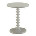 thumbnail image 2 of White Round Wooden Side Table,White Wood Furniture Primary Living Space Tables, 2 of 5