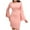 Pink, variant on Sevevn Dresses for Women Women's Banquet Evening Dress Solid Lotus Leaf Sleeves Long Sleeve Round-Neck Dress Gift for Girls
