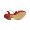 thumbnail image 5 of BLISSFUL STEP Women's Strap Platform Chunky Heel Slingback Sandals, 5 of 8