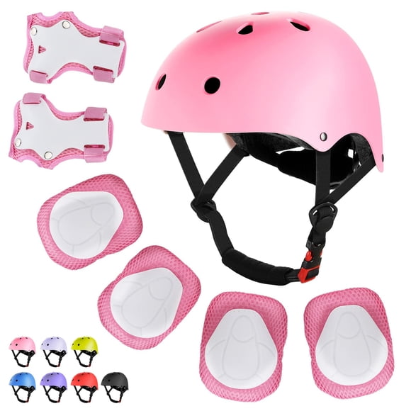 Set de protección WayEee Kids, casco de bicicleta para niñas de 3 a 10 años