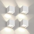 thumbnail image 1 of Mille Lucciole Appliques Murales Extérieures Modernes à LED Aluminium Blanc 4 Pcs 12W IP65, 1 of 4