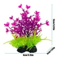 thumbnail image 3 of dgysar 10in Plastic Aquarium Plants Realistic Fake Aquatic Plants with Weighted Support for Fish Tank Decor Hot Pink One Size, 3 of 3