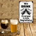 thumbnail image 2 of We Drink Backyard Bar Humor Metal Sign, Black (Oktoberfest) - tin signs vintage, 2 of 5