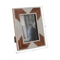 thumbnail image 4 of Sleek Resin Photo Frame with Cascading Wood Design for Home Decor  Chic Picture Frames for Living Room Centerpiece, Tabletop, and Shelf Styling - Decorative Frame for Office Desk - 9", White & Brown, 4 of 12