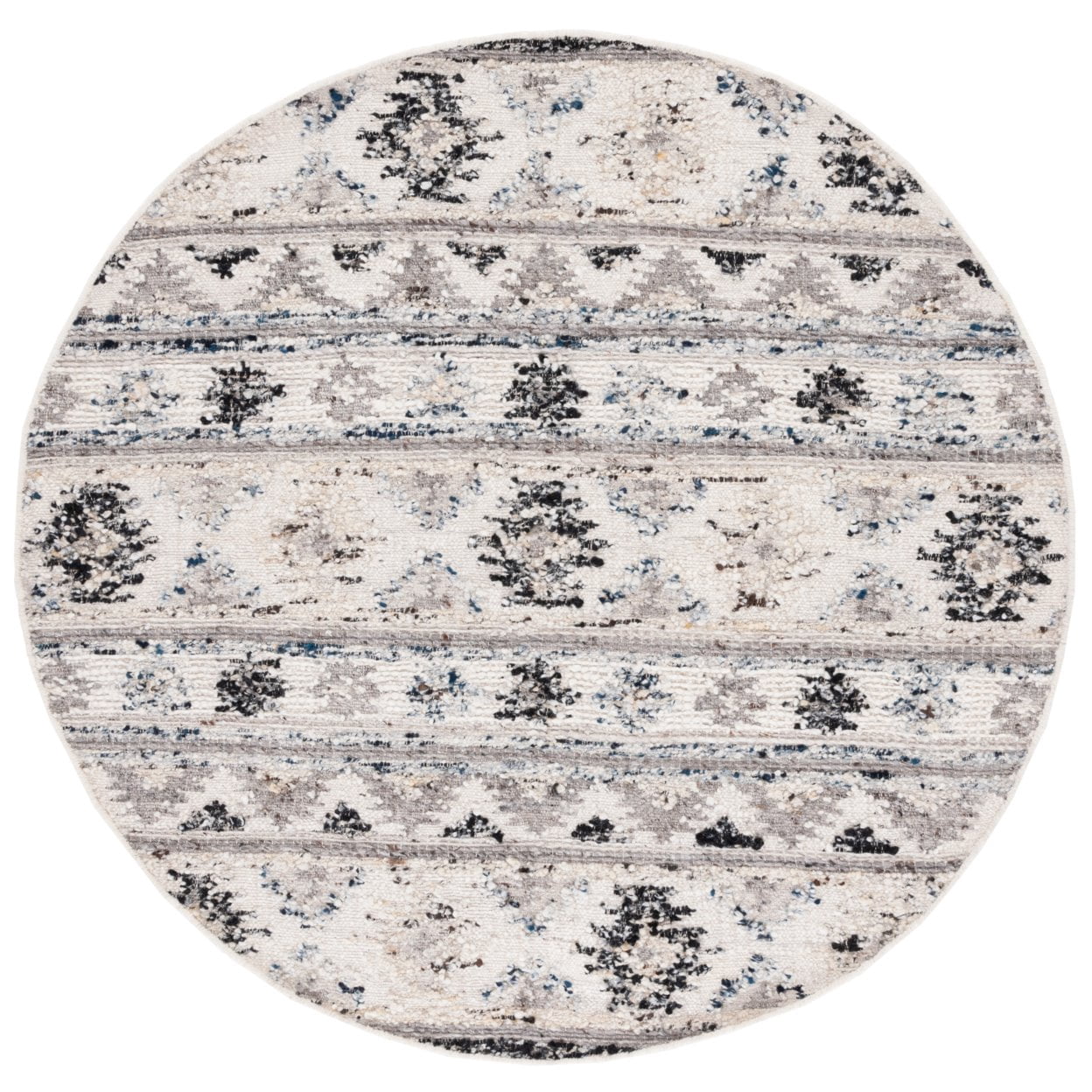SAFAVIEH Manhattan Cenric Southwestern Area Rug, Ivory/Black, 6' x 9'