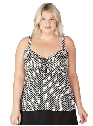 Plus size swim tops walmart sales