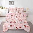 thumbnail image 1 of Erosebridal Ensembles de Literie Chat de Dessin Animé Simple avec Couette pour Filles, Insert de Couette Nœud Rêveur Nœud, Réversible 2 Pcs, Réversible, 1 of 7