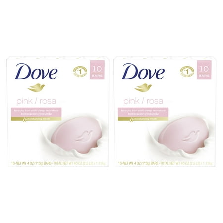 Dove Pink Beauty Bar, Pink 4 oz, 20 Bar