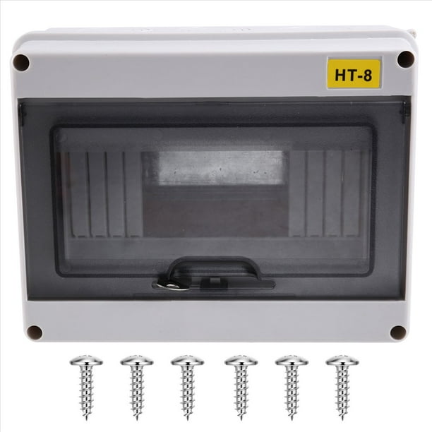 Caja de Protección de Distribución de Disyuntores HT-8 IP65 Mcb Caja de Riel DIN de Electrónica de Potencia ABS para Disyuntor