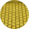 thumbnail image 1 of Ahgly Company Tapis Rond Lavable en Machine Intérieur Transitionnel Bisque Foncé Marron, 3 Pieds Rond, 1 of 7