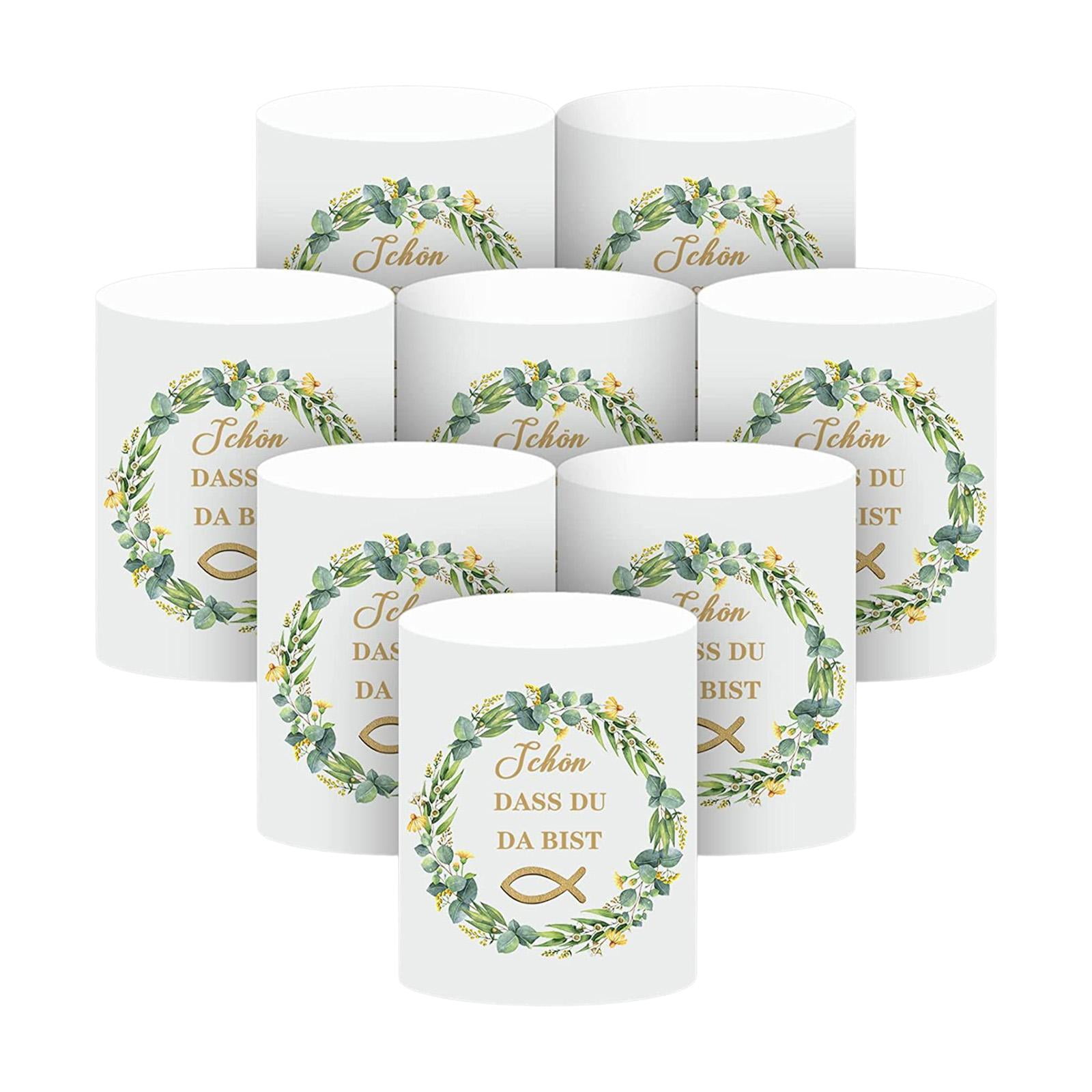 8Pcs Votive Wraps Tea Light Candle Covers Table Centerpieces Decorative