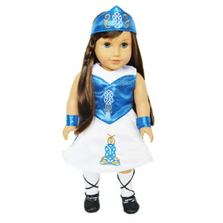 My Brittany's Blue Irish Dance Outfit For American Girl Dolls and My Life as Dolls