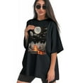 thumbnail image 3 of Plus Size Shirt for Women Black Tops for Women Short Sleeves Shirt for Women The Valley At Night 2 T Shirt Crewneck Shirt for Women XS, 3 of 5