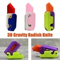 thumbnail image 2 of Cuchillo de rábano de gravedad 3D, tarjeta de empuje de descompresión, juguete pequeño, peine de rábano, descompresión, regalo de dibujos animados para niños, Mini modelo, 2 of 4