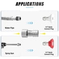 thumbnail image 5 of Garden Hose to Pressure Washer Adapter, 3/4” GHT to 1/4” Quick Connect, Convert Water Hose to Power Washer Connector with Stainless Steel Construction for Car Wash, Nozzle and Sprayer Attachment, 5 of 8