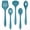 Blue, variant on Walchoice Cooking Utensils Set, 5 PCS Kitchen Utensils Set for Cooking, Non-Stick & Heat Resistant Kitchen Tools Includes Soup Ladle, Slotted Spoon, Slotted Turner - Blue
