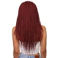 thumbnail image 2 of LUXLUXE Uyai Straight 23 Inch 4X4 Hand-Tied Lace Braided Wig, Heat Resistant Fiber, 20+ Shades of Natural, Dip Dyed, & Blended Colors (#BURGUNDY), 2 of 8