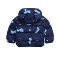 thumbnail image 4 of Tao Tao Baby Boys Girls Winter Coats Hoods Light Puffer Down Jacket Outwear Dinosaur Prints Warm Thick Clothes With Zippers Navy 4 Years, 4 of 4