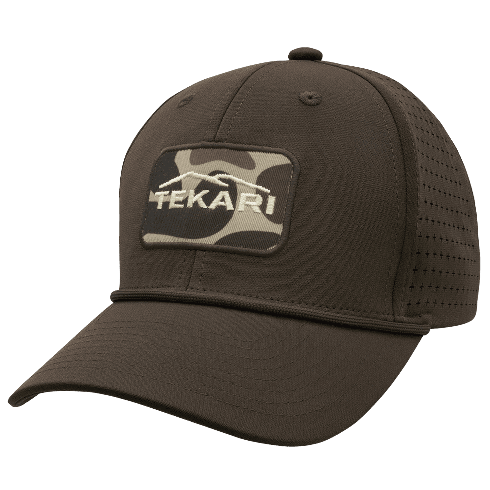 6 Panel Micro Birdseye Mesh Laser Cut Rope Cap, OSFM