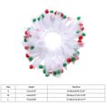thumbnail image 2 of Halloween Dog Collar with White Tulle and Red and Green Pom Poms, Adjustable Fit, White, for Small Dogs and Cats, Pet Necklace Collar Decoration, 2 of 5