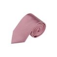 thumbnail image 1 of INSPIRE CHIC Men's Solid Color Narrow Stripes Necktie Graduation Suit Formal Ties Dusty Pink, 1 of 5