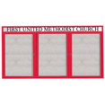 thumbnail image 4 of Aarco Products DCC4896-3RH 3-Door Enclosed Bulletin Board Aluminum Frame with Header - Clear Satin Anodized, 4 of 32