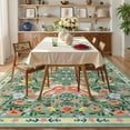 thumbnail image 2 of Yesurprise 10'x13' Farmhouse Floral Area Rugs - Botanical Butterfly Design, Washable Carpet with Non-Slip TPR Backing, Low Pile Indoor Mat for Living Room, Bedroom, Office - Green, 2 of 8