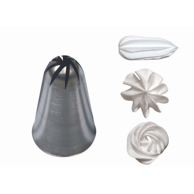De Buyer Buse à Rose en Acier Inoxydable 8 Points, 0.4 Po