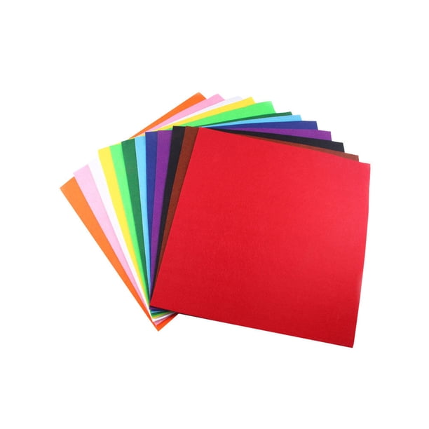 40 piezas de hoja de tela creativa para jardín de infantes, surtido de tela no tejida, pieza de tela, manualidades hechas a mano para lazos de cabello, artesanía de costura (40 colores, 30x30 cm)