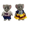 thumbnail image 1 of Simulation Forest Rabbit Family DIY Playset Mini Rabbit Bear Figure Toy Dolls Kids Gifts, 1 of 1
