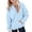 Blue, variant on SUXIAN Girls Hoodie Half Zip Long Sleeve Pullover Casual Loose Pocket Design Soft Cozy Kids Girls Hoodies 11-12 Years