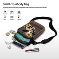 thumbnail image 7 of HELLHERO Messenger Bag Adjustable Shoulder Strap Travel Daily Use Unisex Shoulder Bags 2 Layers Cow Sunflower Wreath, 7 of 7