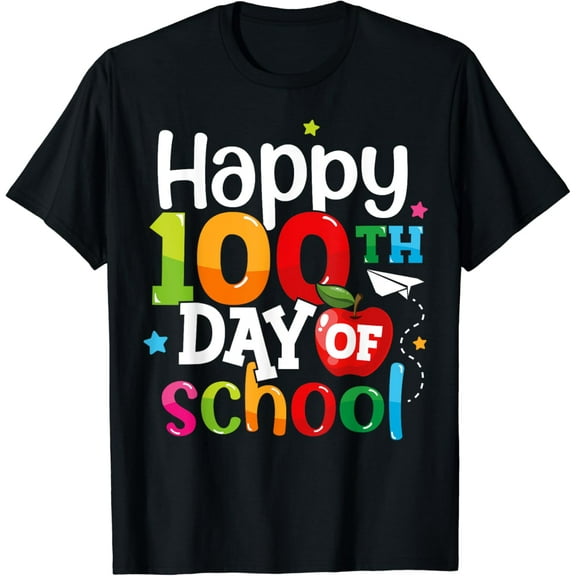 100 Days of School Teachers Kids Girls Boys Happy 100th Day T-Shirt mens t shirt，black，women，funny，misfits，men，journey
