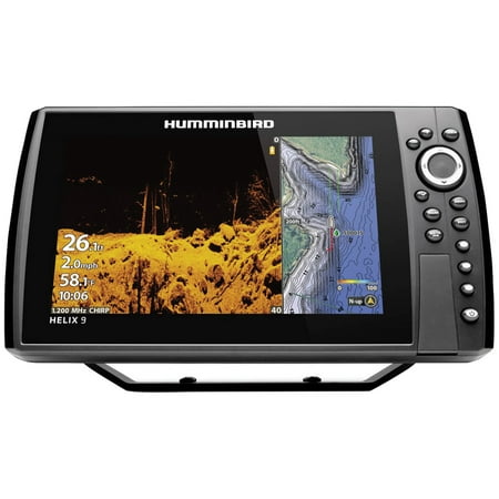 Humminbird 410850-1 HELIX 9 CHIRP Sonar G3N Dual Spectrum Combo Fishfinder/GPS/Chartplotter with MEGA Down Imaging + & 9