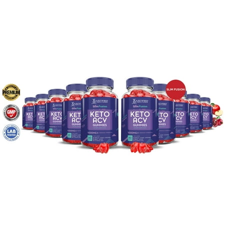 (10 Pack) Slim Fusion Keto ACV Gummies 1000MG Dietary Supplement 600 Gummys