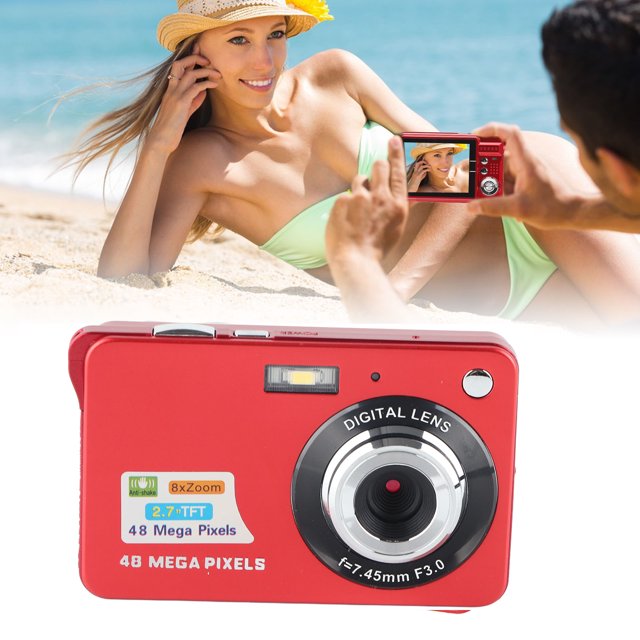 Cámarae Digital de 8x Zoom, Cámara Digital 4K 128 GB Batería recargable para Fotografía Al Aire Libre