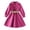 Hot Pink, variant on Glisme Girls Jacket Children Coat Autumn Solid Color Double Long Sleeve Trench Dress With Belt Long Trench Dress Softness Outerwear Everyday Wear Size 6-7 Years Pink